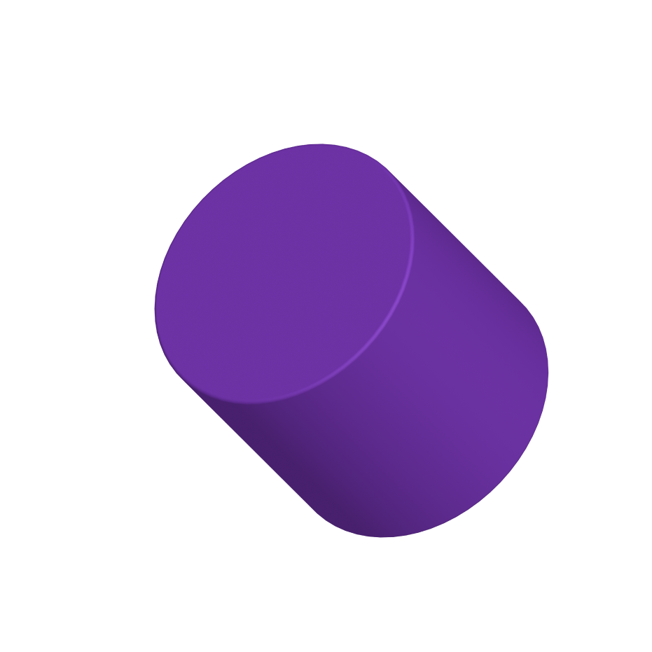 3d purple cylinder