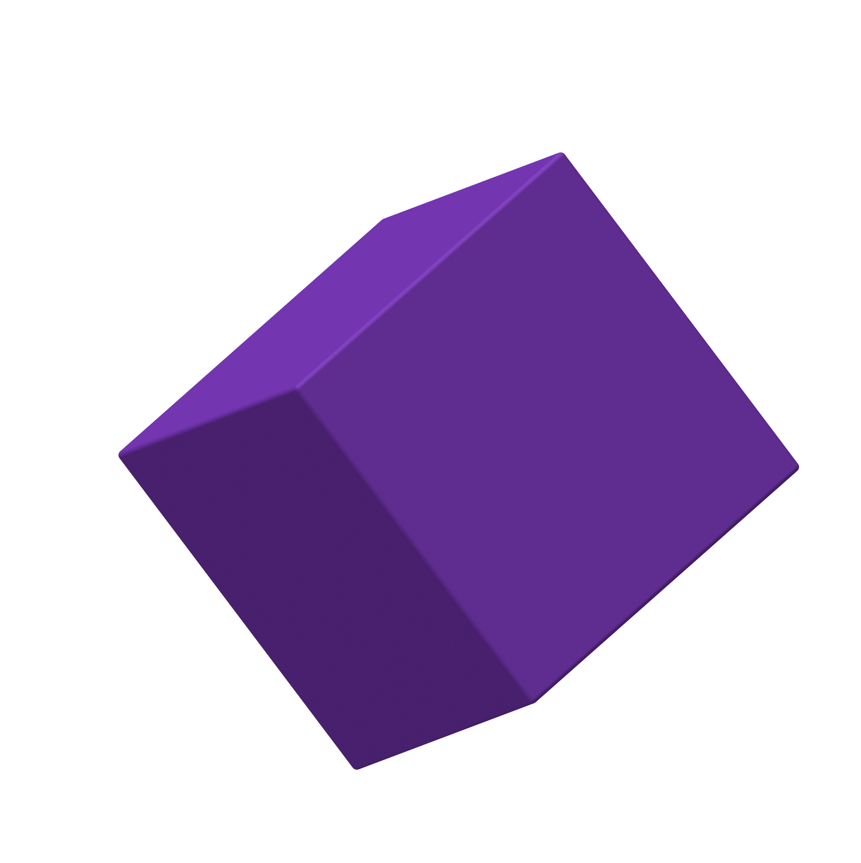 Section background with a purple cube figure